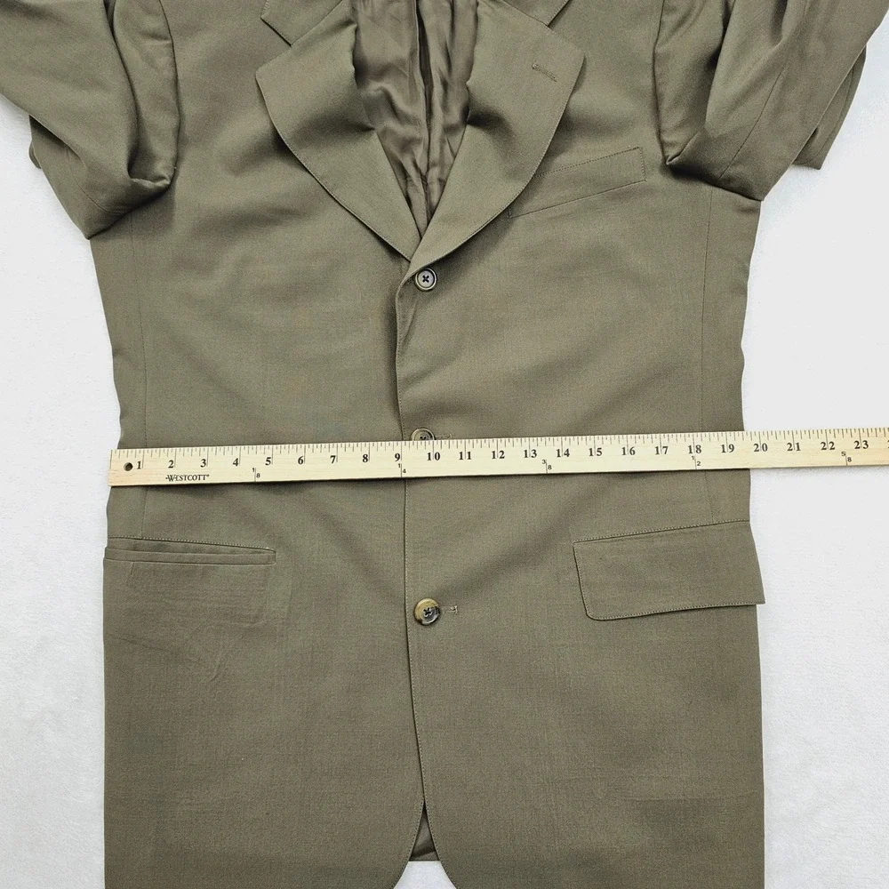 Brooks Brothers Blazer Mens (39R) 40R Olive Green Brooksease 3 Button Sport Coat